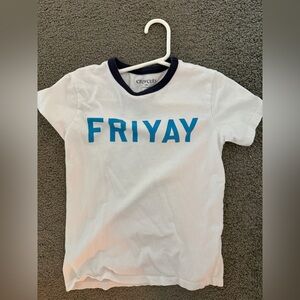 Crewcuts White Tee with Navy Trim